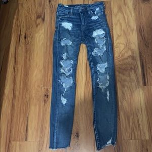 Size 0 ripped American Eagle jeans Extra Strech